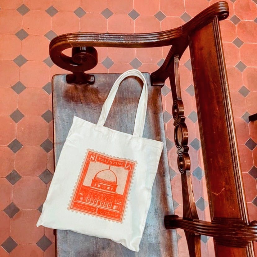 Palestine Stamp Design tote Bag (14" x 16")