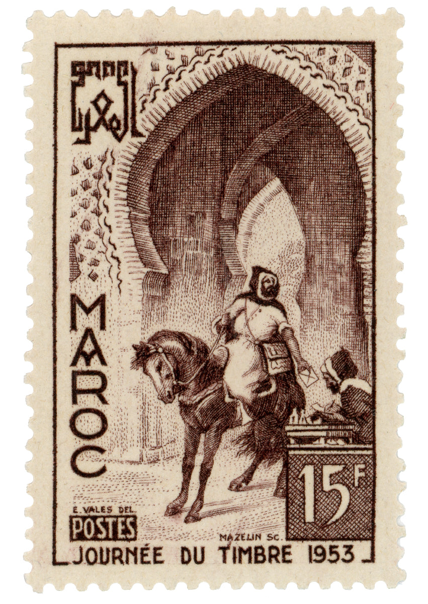 Moroccan Heritage Stamp Tote Bag – Journée du Timbre (1953)
